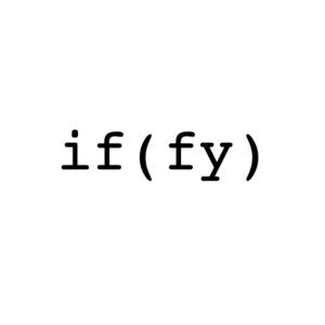 a logo for a film titled Iffy, with If as one word and Fy as another word in parentheses